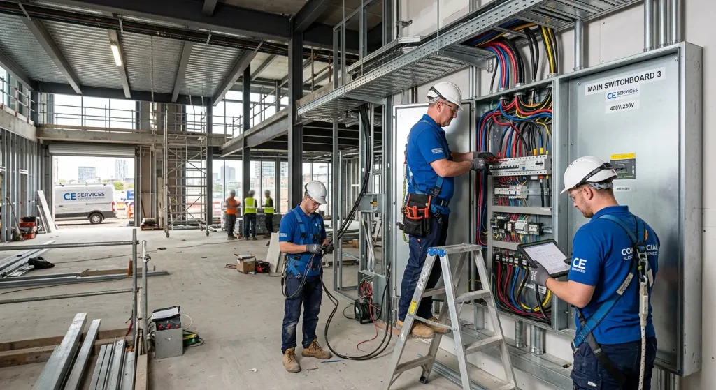 Commercial construction electrician Perth